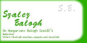szalez balogh business card